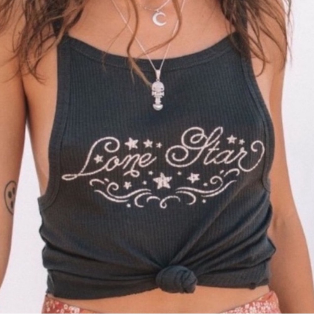 Spell lone star ribbed tank top